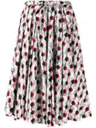 Marni - Garland Print Midi-skirt - Women - Cotton - 40, Women's, Black, Cotton