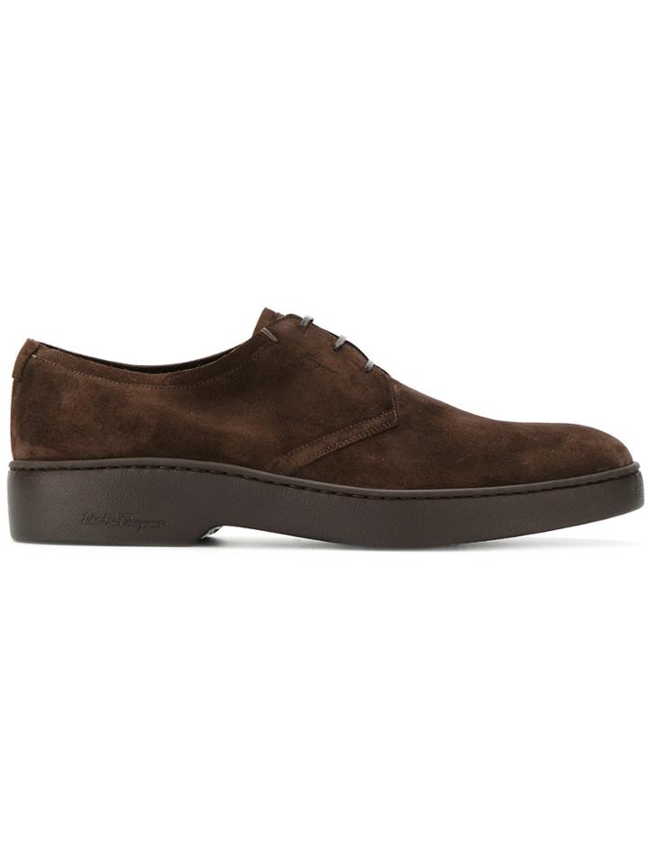 Salvatore Ferragamo Classic Brogue Shoes - Brown