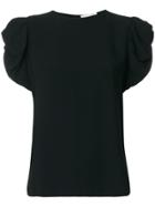 Chloé Ruffle Sleeve T-shirt - Black