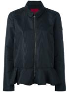 Moncler Gamme Rouge - Peplum Hem Jacket - Women - Silk/polyester - 2, Black, Silk/polyester
