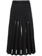 Ssheena Midi Pleated Skirt, Women's, Size: 40, Black, Polyamide/polyester/viscose