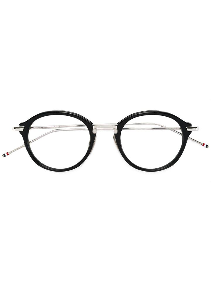 Thom Browne - Round Frame Glasses - Unisex - Acetate/titanium - 49, Black, Acetate/titanium