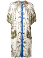 Tsumori Chisato - Multi-pattern Shift Dress - Women - Polyester/cupro - S, Women's, Nude/neutrals, Polyester/cupro