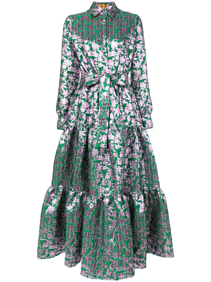 La Doublej Jacquard Bellini Dress - Green