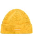 Woolrich Logo Beanie Hat - Yellow