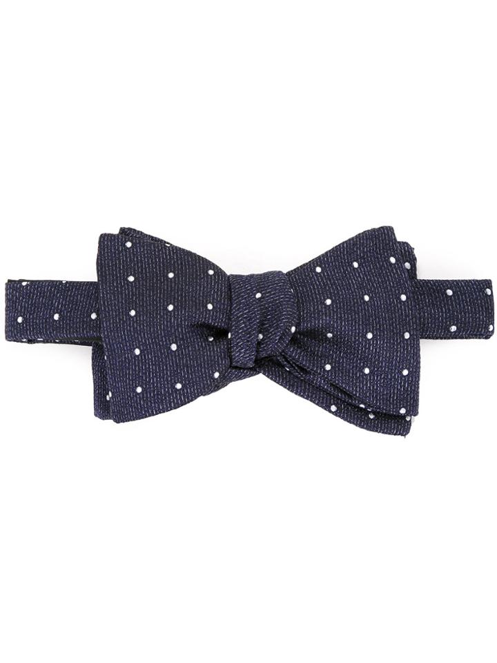 Gieves & Hawkes Polka Dot Bow Tie - Blue