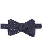 Gieves & Hawkes Polka Dot Bow Tie - Blue