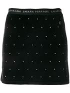 Chiara Ferragni Crystal Embellished Skirt - Black