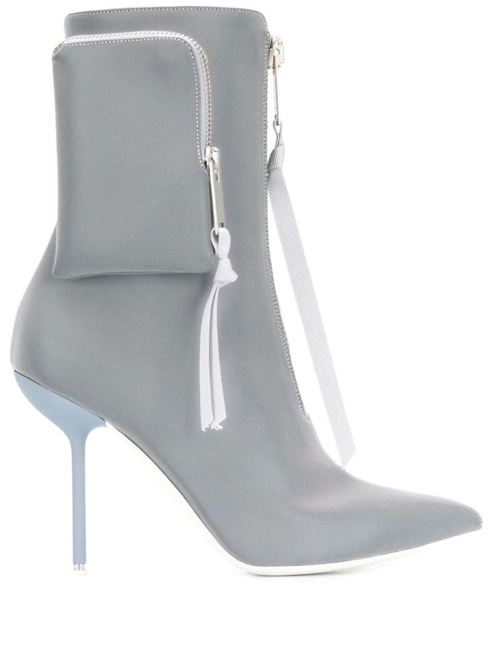 Unravel Project Stiletto Pointed Ankle Boots - Blue