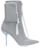 Unravel Project Stiletto Pointed Ankle Boots - Blue