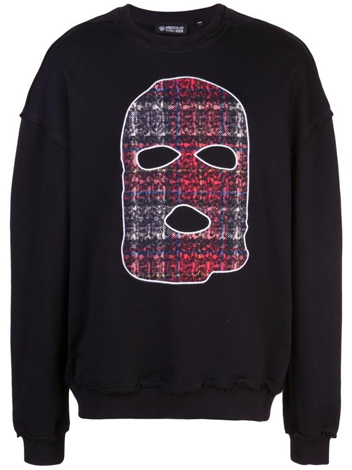 Mostly Heard Rarely Seen Hide And Seek Print Sweatshirt - Black