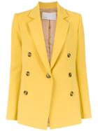 Nk Double Breasted Blazer - Yellow