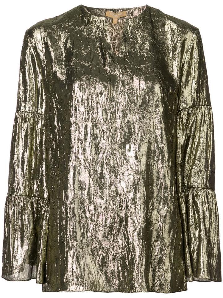 Michael Kors Collection Creased Blouse - Gold
