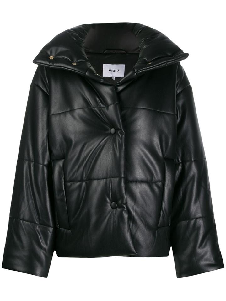 Nanushka Hide Puffer Jacket - Black