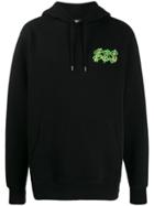 Sss World Corp Dollar Fire-print Hoodie - Black