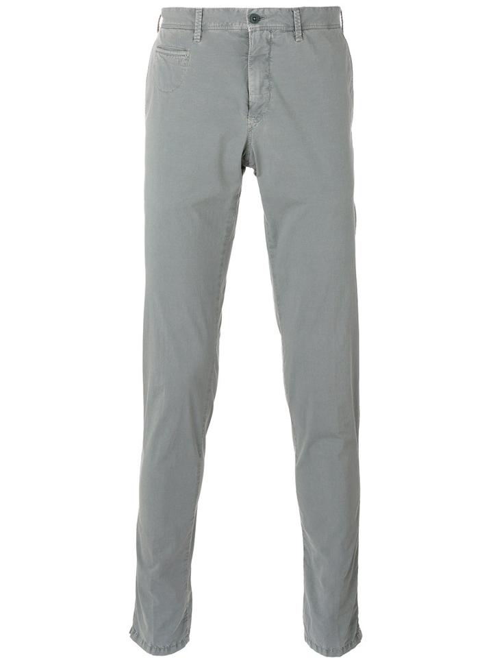 Pt01 - Stonewashed Chino Trousers - Men - Cotton/spandex/elastane - 50, Grey, Cotton/spandex/elastane