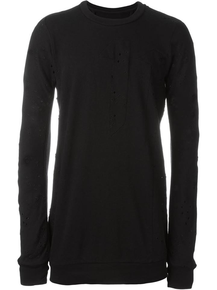 11 By Boris Bidjan Saberi Distressed Sweatshirt