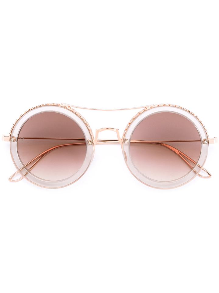 Elie Saab Round Sunglasses - Metallic