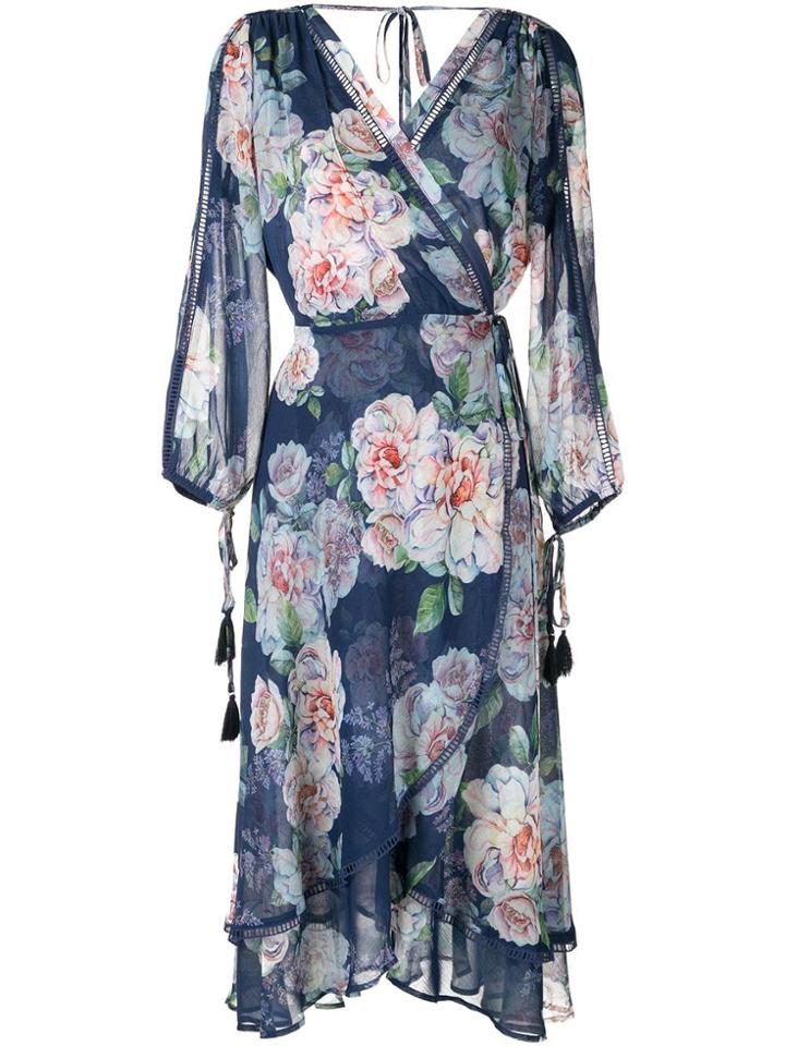 We Are Kindred Josephine Wrap Dress - Blue