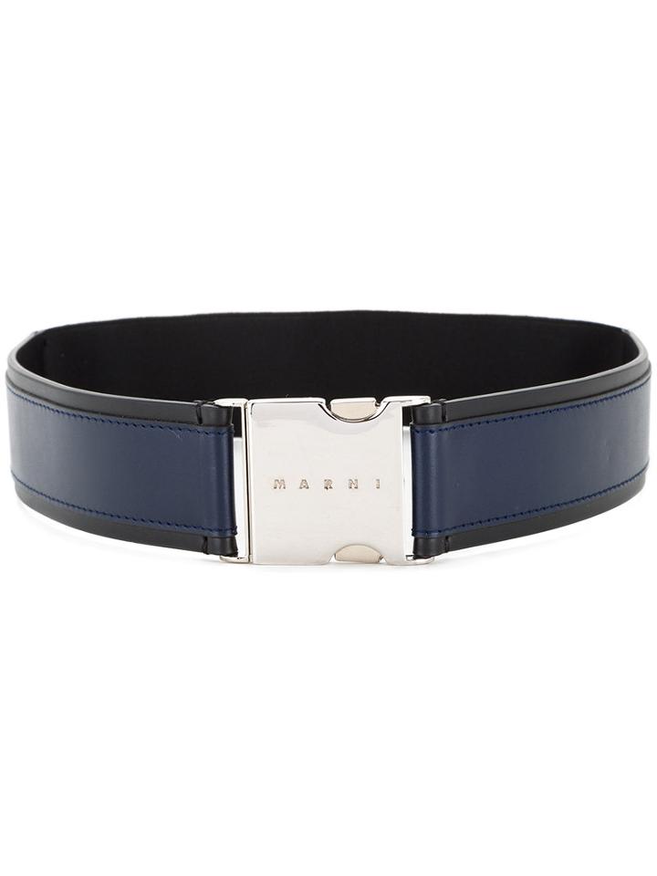 Marni - Buckle Clip Belt - Women - Calf Leather - 85, Women's, Blue, Calf Leather