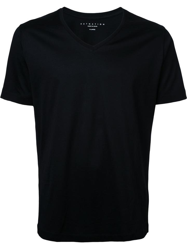 Estnation V-neck T-shirt, Men's, Size: Xl, Black, Cotton