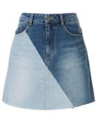 Sjyp Panelled Denim Skirt - Blue