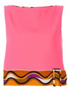 Emilio Pucci - Printed Belt Tank - Women - Silk/spandex/elastane/virgin Wool - 40, Pink/purple, Silk/spandex/elastane/virgin Wool