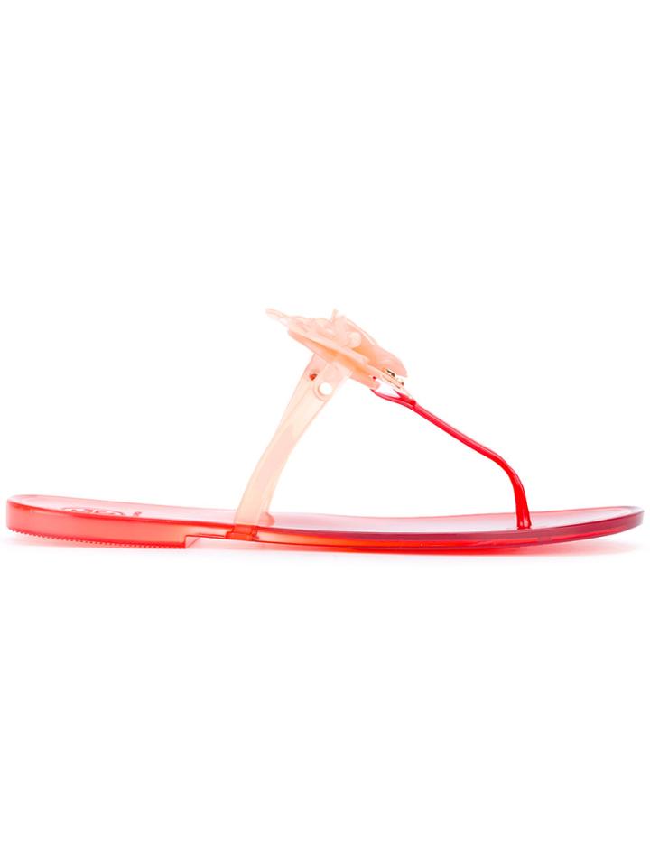 Tory Burch Blossom Jelly Thong Sandals - Pink & Purple