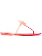 Tory Burch Blossom Jelly Thong Sandals - Pink & Purple