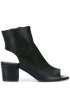Strategia Cut-out Ankle Boots - Black