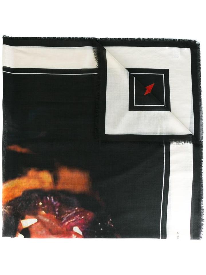 Givenchy - Rottweiler Print Scarf - Women - Silk/cashmere/virgin Wool - One Size, Women's, Black, Silk/cashmere/virgin Wool