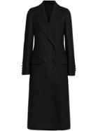Burberry Double-breasted Cashmere Tailored Coat - Black