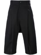 Y-3 Drop-crotch Tailored Shorts - Black