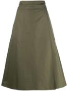 Jil Sander Navy High-waisted Skirt - Green