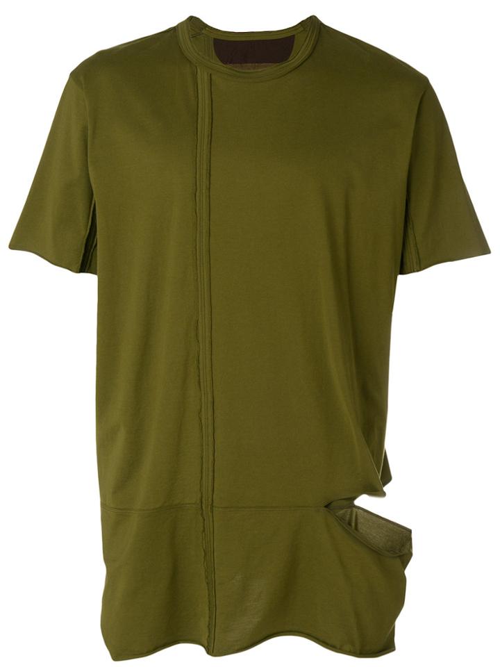 Ziggy Chen Side Cut T-shirt - Green