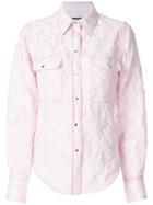 Calvin Klein 205w39nyc Floral Embroidered Shirt - Pink & Purple