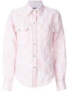 Calvin Klein 205w39nyc Floral Embroidered Shirt - Pink & Purple