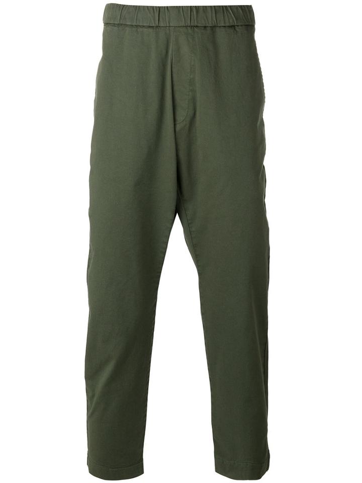 Barena Drop-crotch Trousers, Men's, Size: 50, Green, Cotton/spandex/elastane