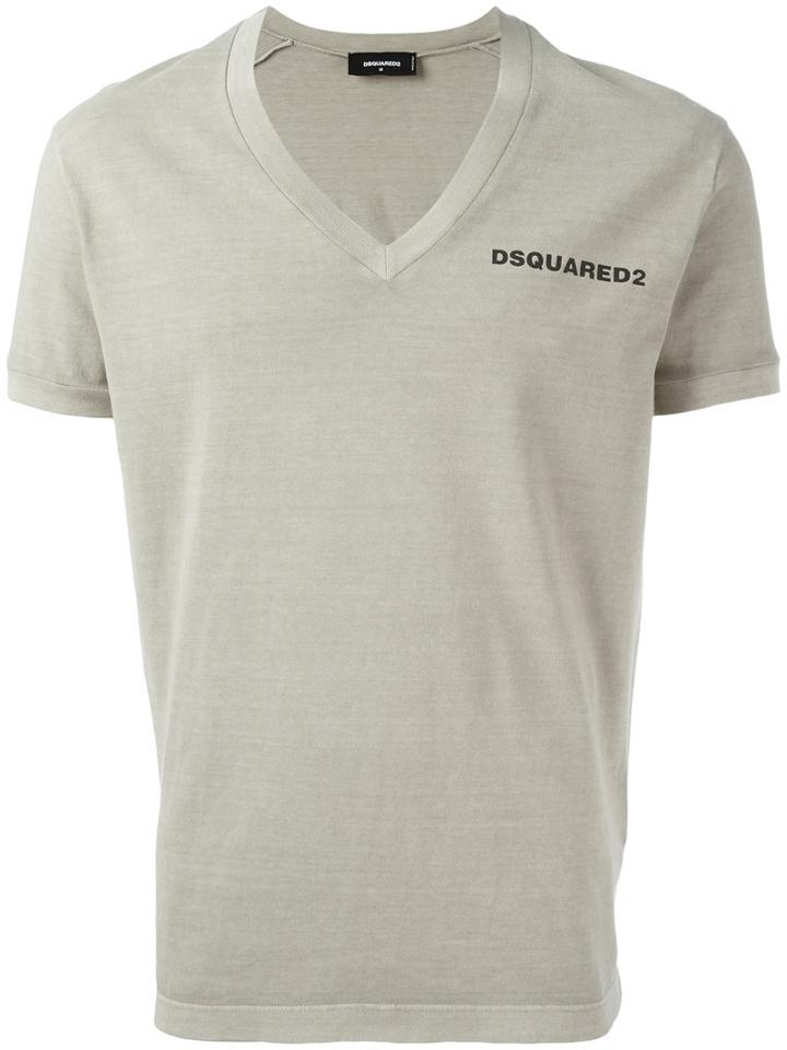 Dsquared2 Arizona V-neck T-shirt, Men's, Size: Large, Nude/neutrals, Cotton