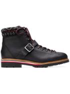 Tommy Hilfiger Knit Trim Ankle Boots - Black