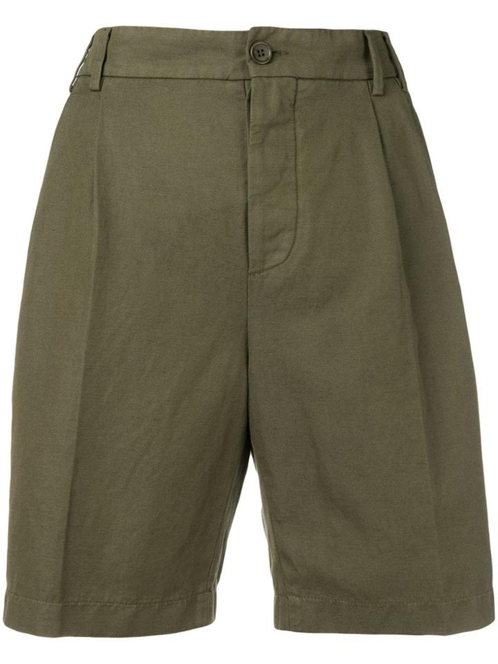 Aspesi High-waisted Chino Shorts - Green