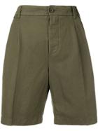 Aspesi High-waisted Chino Shorts - Green