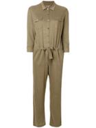 Majestic Filatures Collared Drawstring Waist Jumpsuit - Green