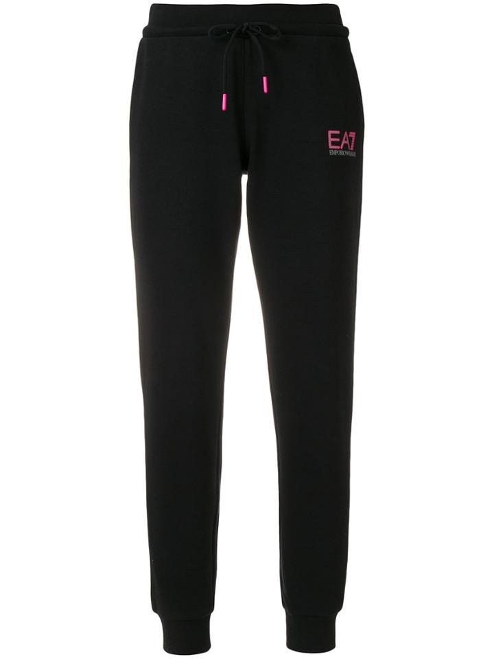 Ea7 Emporio Armani Logo Track Pants - Black