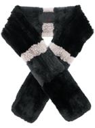 Liska Fur-trimmed Scard - Black