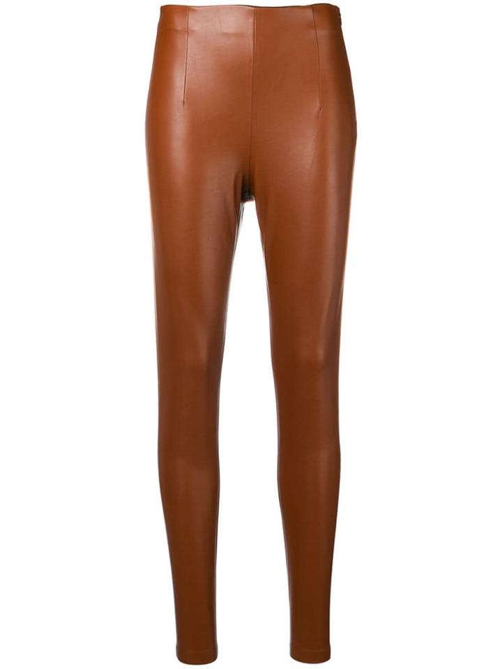 Dorothee Schumacher Leather Effect Leggings - Brown