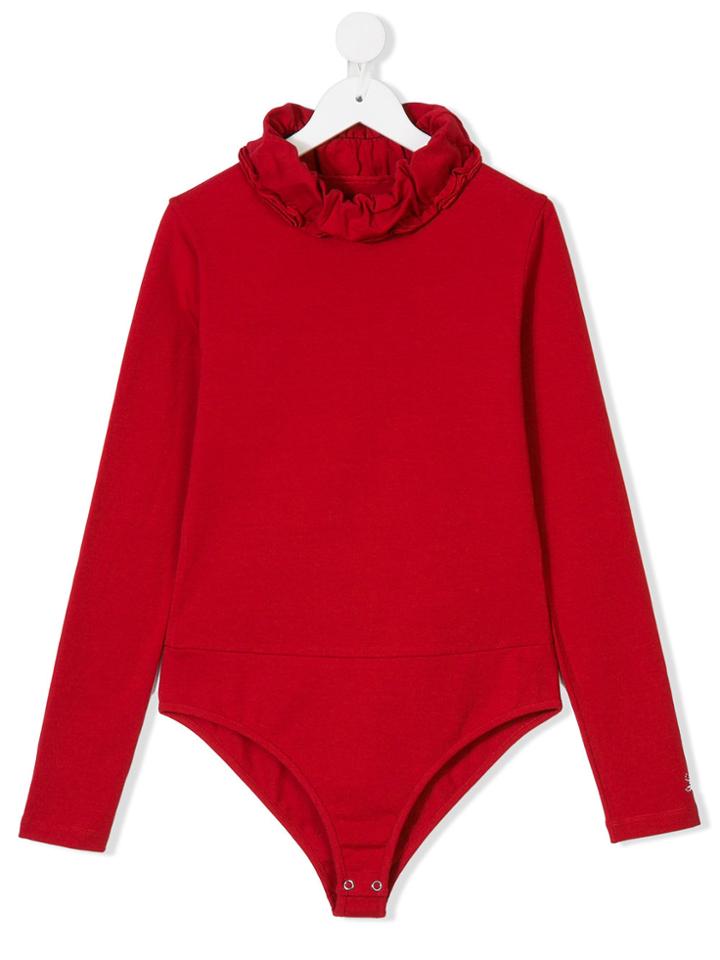 Lapin House Ruffled Neck Body - Red