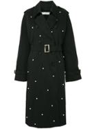 Tu Es Mon Trésor Dot Pearl Trench Coat - Black