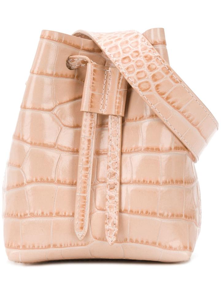 Nanushka Minee Croc-effect Belt Bag - Neutrals