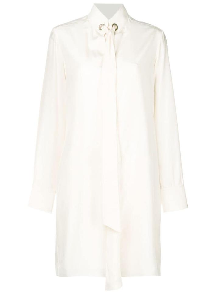 Chloé Pussy Bow Short Dress - Neutrals